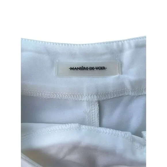 Manière De Voir Women's White Wrap Skort Size 4 Casual Summer Style - Picture 3 of 5